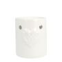 Regular Embossed Hart Wit waxbrander geurbrander