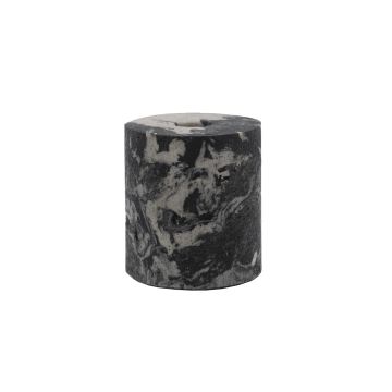 Candle Holder Dopp Black-White Marble Thin Fragrance Candle