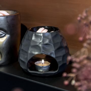 Brûleur Fondants Parfumés Bol Sculpté Noir