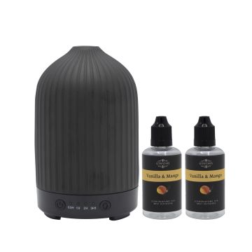 Ensemble De Diffuseurs De Parfum Noir Pur & Parfum Vanille Mangue 2X 50 Ml