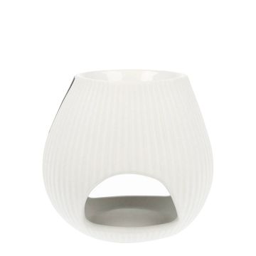 Oval Low White wax burner ScentBurner