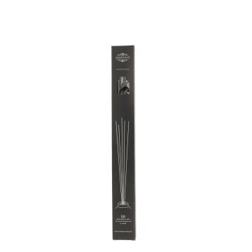 Geurstokjes zwart 3 mm x 30 cm lengte, 50 stuks in doosje