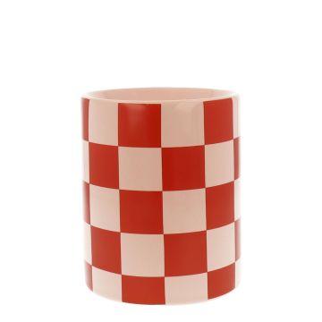 Chequered Red scented wax burner