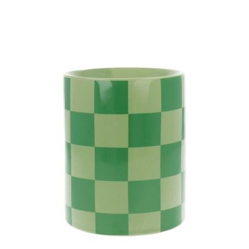 Chequered Green scented wax burner
