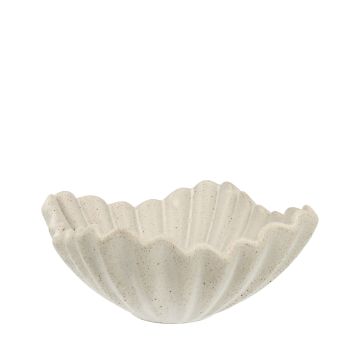 Bowl Shell Clay White voor Kaarsenzand 180x180x80mm